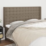  Uzglavlje s ušima smeđesivo 203x16x118/128 cm od tkanine | shoptok.hr