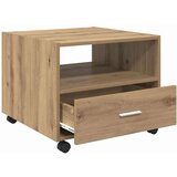 vidaXL Klubska miza artisan hrast 55 x 55 x 45 cm Konstruiran les | Shoptok.si