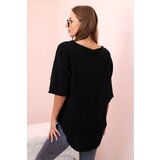 Kesi Włoski Women's muslin shirt with a button black | Shoptok.si