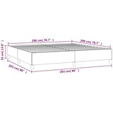  Okvir za krevet bez madraca plavi 200x200 cm od tkanine | shoptok.hr
