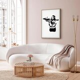  Slika - Banksy Mona Lisa with Rocket Launcher (1 Part) Vertical 40x60 U prirodnom drvenom okviru | shoptok.hr