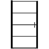  Vrata za tuš od mutnog kaljenog stakla 81 x 195 cm crna | shoptok.hr