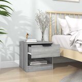  Noćni ormarići 2 kom boja hrasta sonome od konstruiranog drva Siva | shoptok.hr