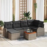  Sjedeća garnitura za vrt 7 kom. i Krema poliratan 234 x 124 x 69 cm | shoptok.hr