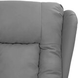  Fotelja na podizanje od umjetne kože siva - Siva 1 | shoptok.hr