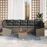vidaXL set vrtne sofe od 8 komada s jastucima siva poli ratan akacija | shoptok.hr
