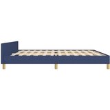  Posteljni okvir z vzglavjem moder 200x200 cm blago, (20906411) | Shoptok.si