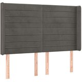  Posteljno vzglavje temno sivo 147x16x118/128 cm žamet, (20793926) | Shoptok.si