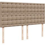 vidaXL Okvir kreveta s madracima cappuccina 200x200 cm umjetna koža | shoptok.hr