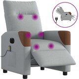vidaXL Električni masažni naslanjač svetlo sivo blago | Shoptok.si