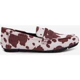 Boto Loafers Moccasins Women's Flat In Patches Brown and White Soreline | Shoptok.si