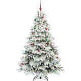 vidaXL Umestno božično drevo med 300 LED Zelena 210 cm PE in PVC | Shoptok.si