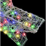 vidaXL 3D zvezda med 50 LED večbarvno 55 x 53.5 x 10 cm Akril | Shoptok.si