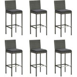  7-dijelni vrtni barski set s jastucima sivi | shoptok.hr