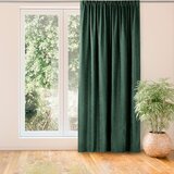  Curtain MILANA color bottle green style classic dragon tape transparent 10 cm with fringe 3 cm chenille 140x270 HOMEDE | shoptok.hr