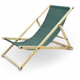 Shumee Zeleni ležalnik za plažo, lesen vrtni ležalnik, zložljiv, nastavljiv po višini, (21214768) Cene