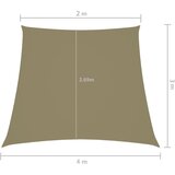  Jedro protiv sunca od tkanine Oxford trapezno 2/4 x 3 m bež | Eponuda.com