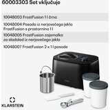 Klarstein FrostFusion aparat za sladoled, slushie in jogurt s kompresorjem in pripomočki | 1 l | 100 W | Shoptok.si