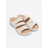 SEASTAR Light beige flip-flops on a low wedge | Shoptok.si