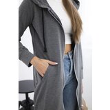 Kesi Women's long hoodie - dark gray melange | Shoptok.si