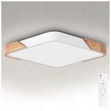  Brilagi - LED prigušiva svetiljka PILANA LED/60W/230V hrast/bela 56x56 cm + daljinski upravljač | Eponuda.com
