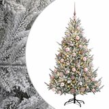  Umjetno božićno drvce s kuglicom 240 cm 300 LED lampica - Zelena i bijela 240 cm s LED-ima i ružičastim lopticama | shoptok.hr