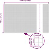  Zavarena žičana ograda 5000 x 120 cm Srebrno | shoptok.hr