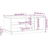  Stolić za kavu bijeli 102 x 55 x 43 cm od iverice | shoptok.hr