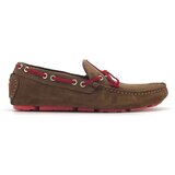 Duca di Morrone Mokasini & Jadralni čevlji Edoardo - Suede Brown Kostanjeva | Shoptok.si