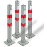 Shumee Set zložljivih enojnih parkirnih ključavnic 4 kosi jeklo Bituxx, (21214342) | Shoptok.si
