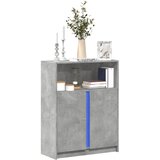 vidaXL Komoda z LED betonsko siva 77x34x100 cm inženirski les Cene