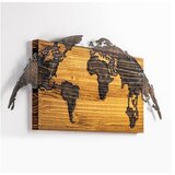 Wallity zidna dekoracija World Map-1, 83cmx38cmx3cm, Hrast | Eponuda.com