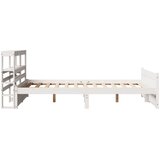  Okvir za krevet s uzglavljem bijeli 150 x 200 cm borovina | shoptok.hr
