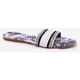 Boto Patterned Flat Women's Sandals White Leysi | ePonuda.com