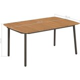 Poli 7-dijelni vrtni blagovaonski set od poliratana crni | shoptok.hr