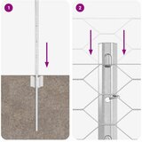  Heksagonalna ograda s stubom 50 x 0,4 m Pocinčani čelik Srebrna | shoptok.hr