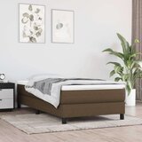  Vzmetnica z žepkasto vzmetjo temno rjava 120x190x20 cm blago | Shoptok.si