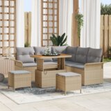 8 8-delni vrtni sofa set z blazinami Bež poli ratan Acacia | Shoptok.si