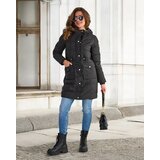 Resti Black Women's Long Winter Jacket with Synthetic Insulation - Clothing | Shoptok.si