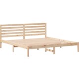 vidaXL krevetna konstrukcija Smeđa 180 x 200 cm Čvrsta borova drva | shoptok.hr