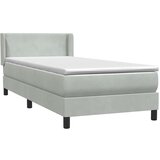 Box Spring krevet s madracem svijetlo sivi 80x220 cm samt | shoptok.hr