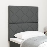 vidaXL LED postelja z geometrijskimi bloki temno siva 80 cm Tkanina, postelja z geometrijskimi bloki temno siva 160 cm Tkanina | Shoptok.si