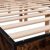  Okvir za krevet boja hrasta 135x190cm konstruirano drvo i metal | shoptok.hr