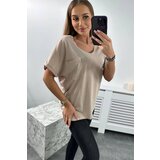 Kesi Cotton blouse with pocket beige Cijene