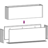  Zidne sadilice 2 kom boja hrđe od čelika COR-TEN 53x10x17 cm | shoptok.hr