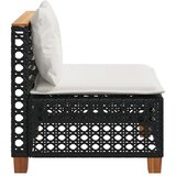  Vrtna sofa bez naslona za ruke s jastucima crna od poliratana | shoptok.hr