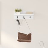 vidaXL Nadwyčajna obešalnik za plašče s polico Bela 40 x 10.5 x 18 cm | Shoptok.si