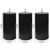  SET 3x LED sveće BRILLO LED/2xAA 15 cm, crne, sa daljinskim upravljačem | Eponuda.com