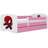 HAPPYKIDS Dječji krevet Dreamy Spiderman 160x80 sa madracem bez ladice Rozičasta | shoptok.hr