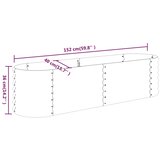  Povišena vrtna gredica od pocinčanog čelika 152 x 40 x 36 cm srebrna | shoptok.hr
